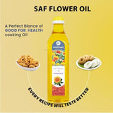 Lazy Shoppy® Wood Pressed Safflower Oil | Cold Pressed Extracted from Wooden Churner Cooking Oil | Safflower Oil (1L)