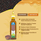 Lazy Shoppy® Mustard Oil | Wood Pressed Mustard Oil | Cold Pressed Extracted from Wooden Churner Cooking Oil (1 Litre)