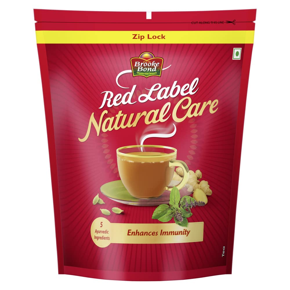 Red Label Natural Care Tea, Chai Made With 5 Ayurvedic Herbs, 1 Kg