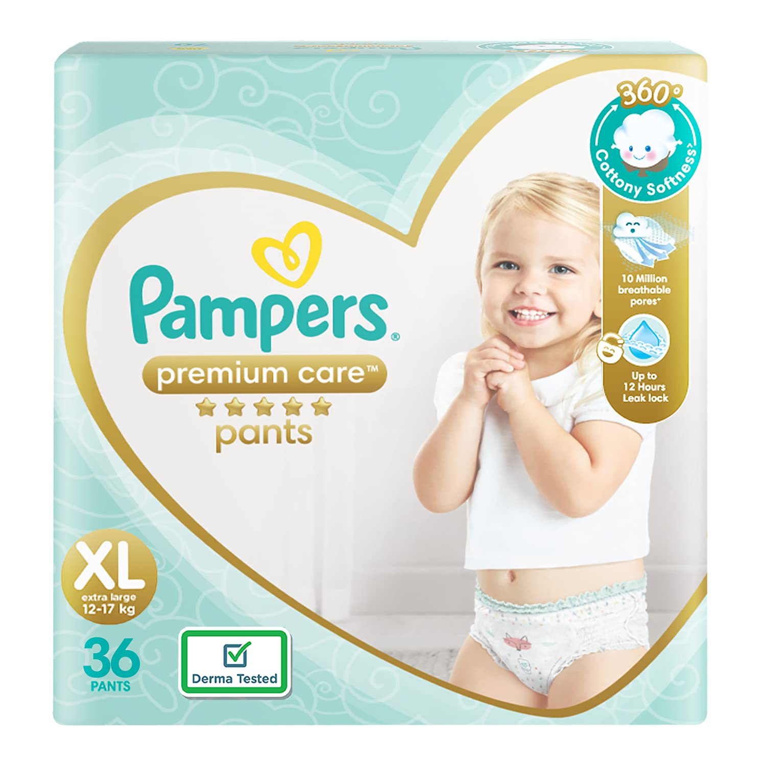 Pampers Premium Care Pants, Extra Large size baby diapers (XL