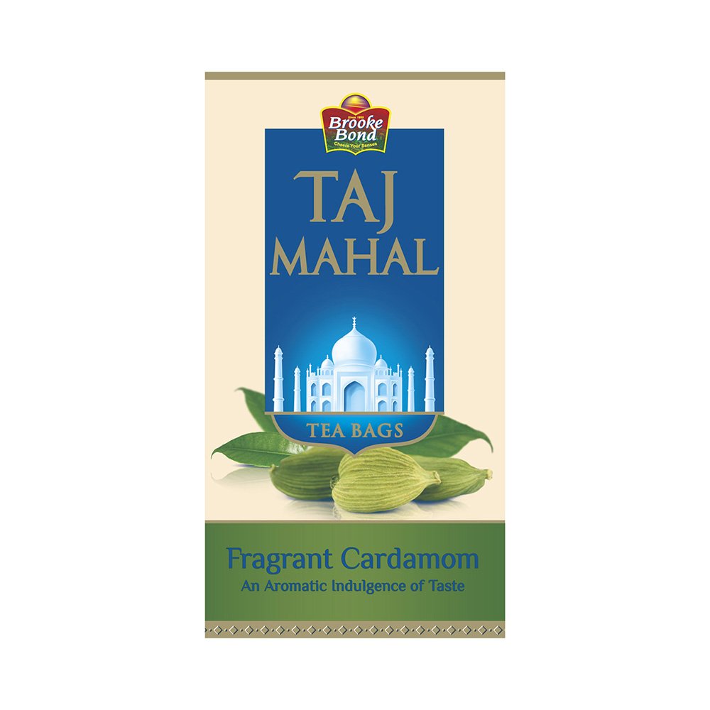 Taj Mahal Fragrant Cardamom Tea Bags, 25 Pieces