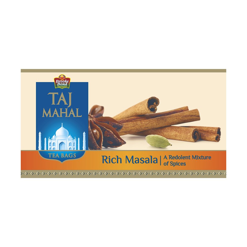 Taj Mahal Rich Masala Tea Bags, 25 Pieces