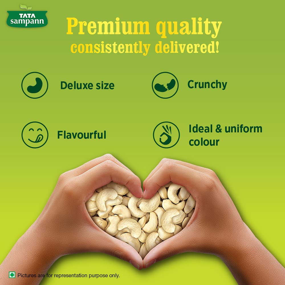 Tata Sampann 100% Pure Premium Cashews Whole, 500g