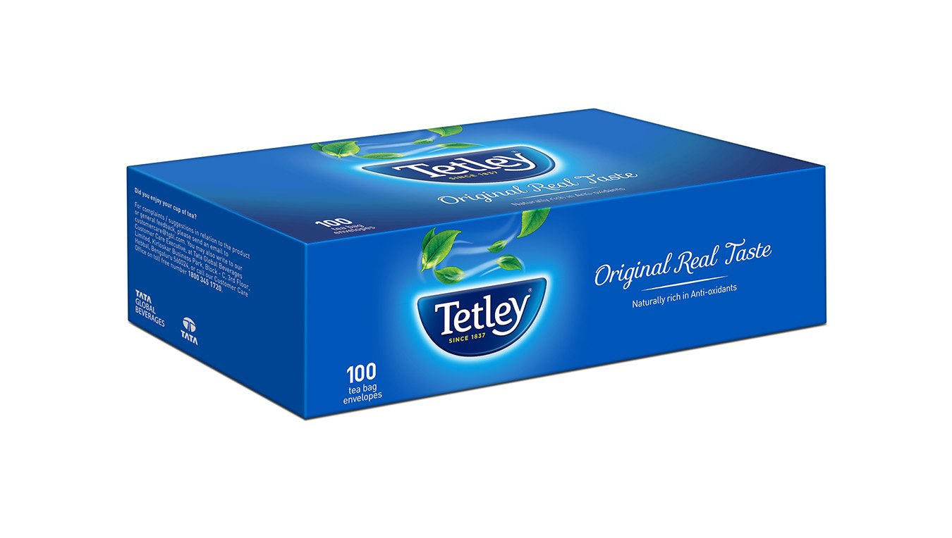 Tetley Original Black Tea,Pack of 100 Tea Bags,100 Grams
