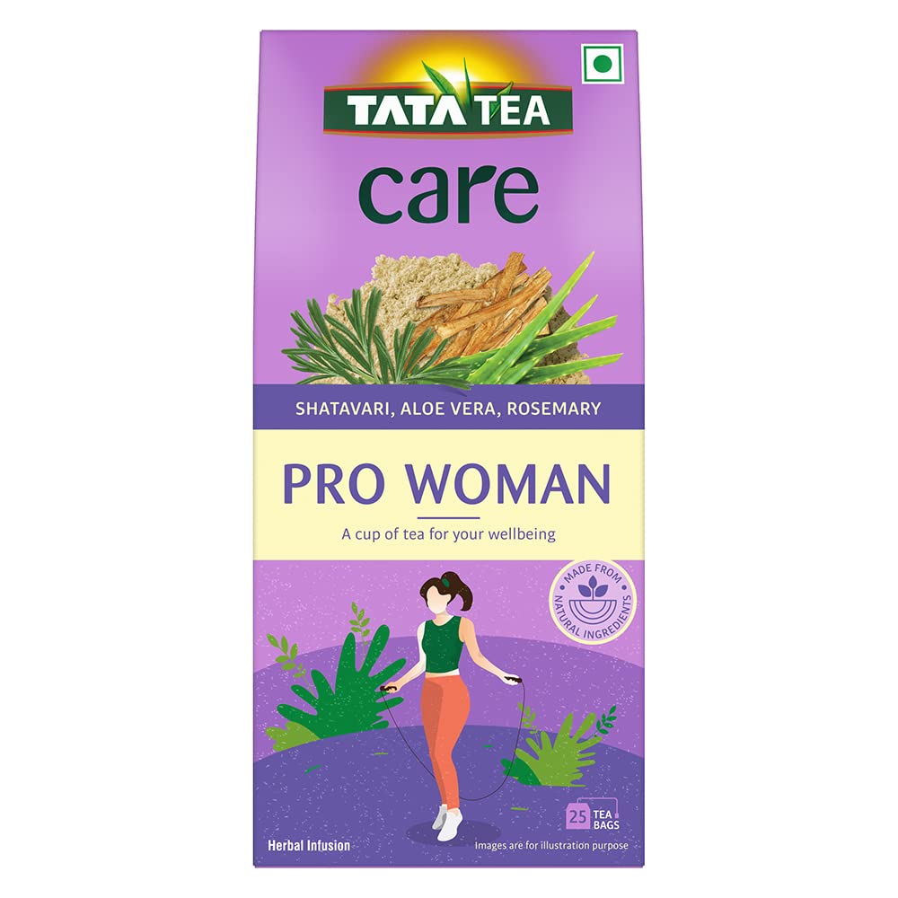 Tata Tea Care Pro Woman Herbal Infusion Green Tea with Shatavari, Aloe Vera & Rosemary, 25 Tea Bags