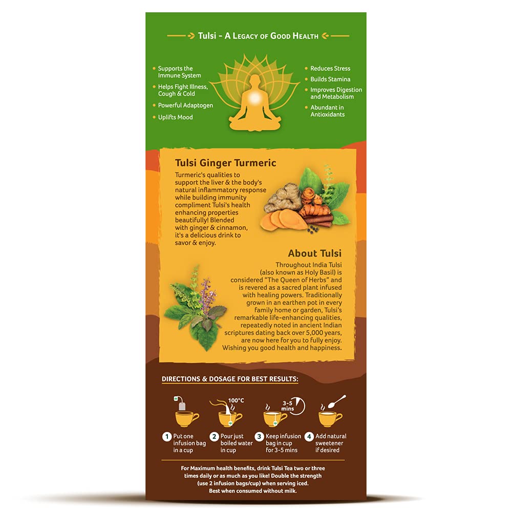 Organic India Tulsi Tea's - 25 TB ( Tulsi Ginger Turmeric)