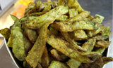 Lazy Shoppy Palak Pudina Chips / Hot Chips /  Potato Palak Pudina Palak Chips / Crispy Mint Potato Chips / Green Potato Chips / Home Made Spinach Chips / Pudina Sev / Spicy Chips (250 Grams)