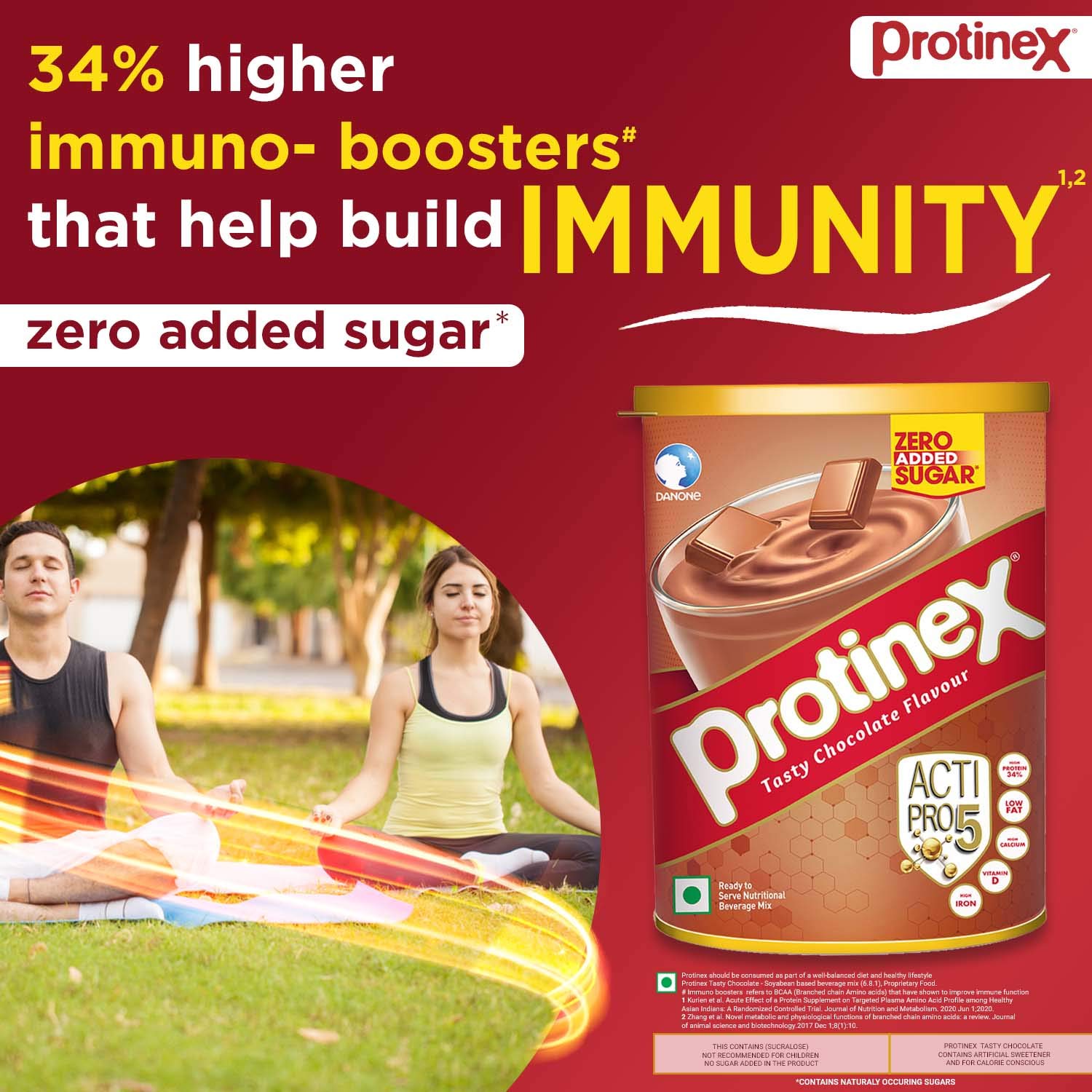 Protinex Health And Nutritional Drink Mix For Adults with High protein & 10 Immuno Nutrients, Tasty Chocolate, 250g