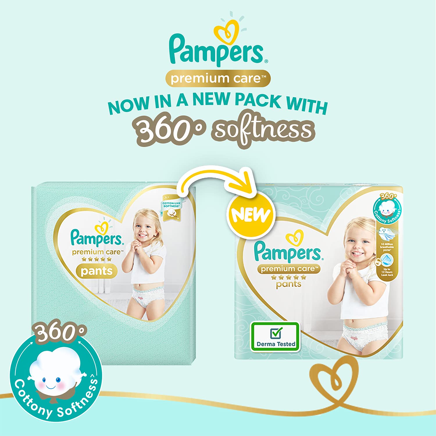 Buy Pampers Premium Care Pant Style Diapers XS 24's Online | Check Price &  Substitutes