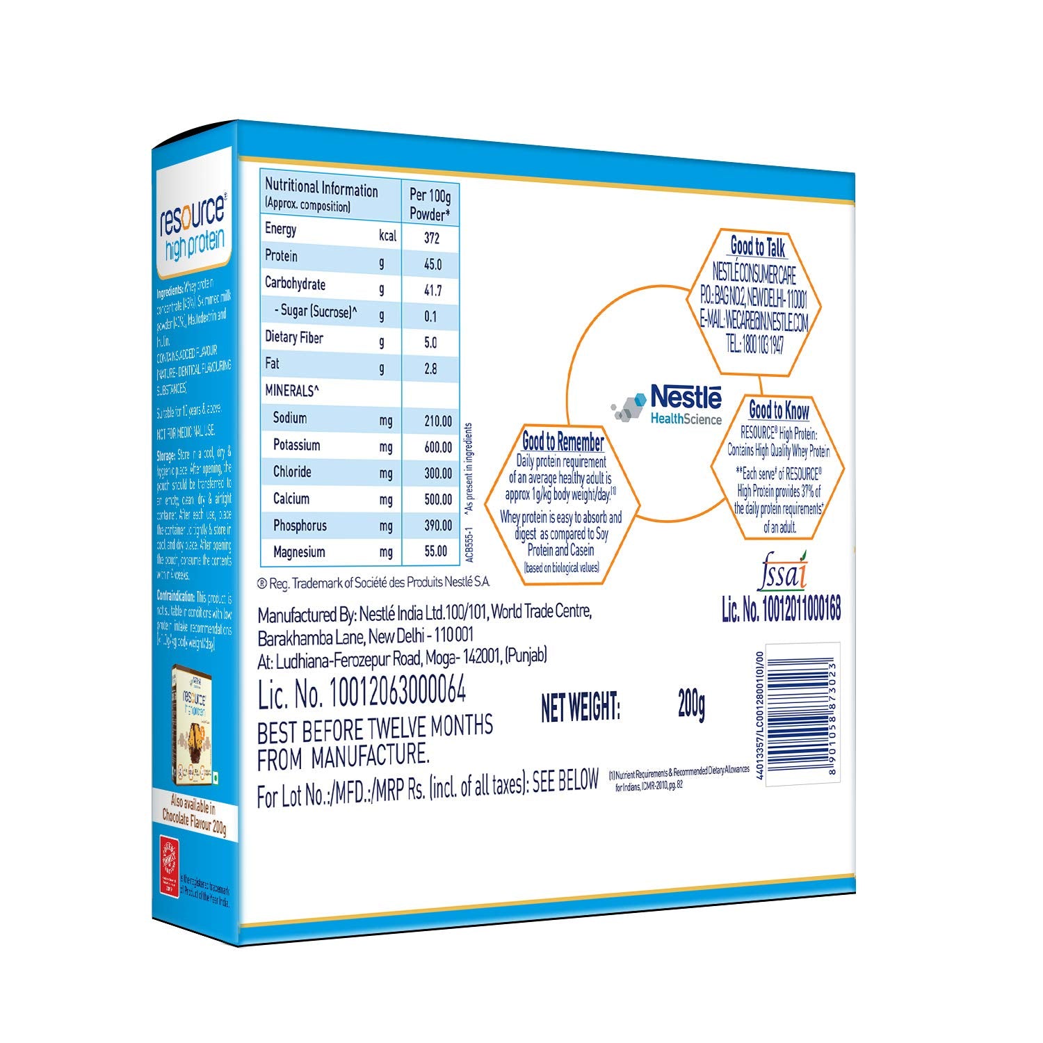 Nestle Resource High Protein - 400g Pet Jar Pack (Vanilla Flavor)