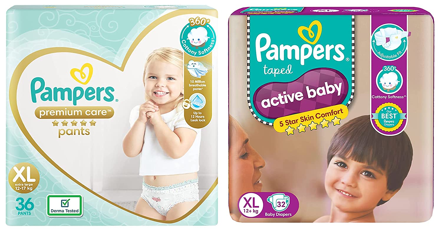 Pampers Premium Care Pants Extra Large size baby diapers XL 108 Co   LazyShoppy