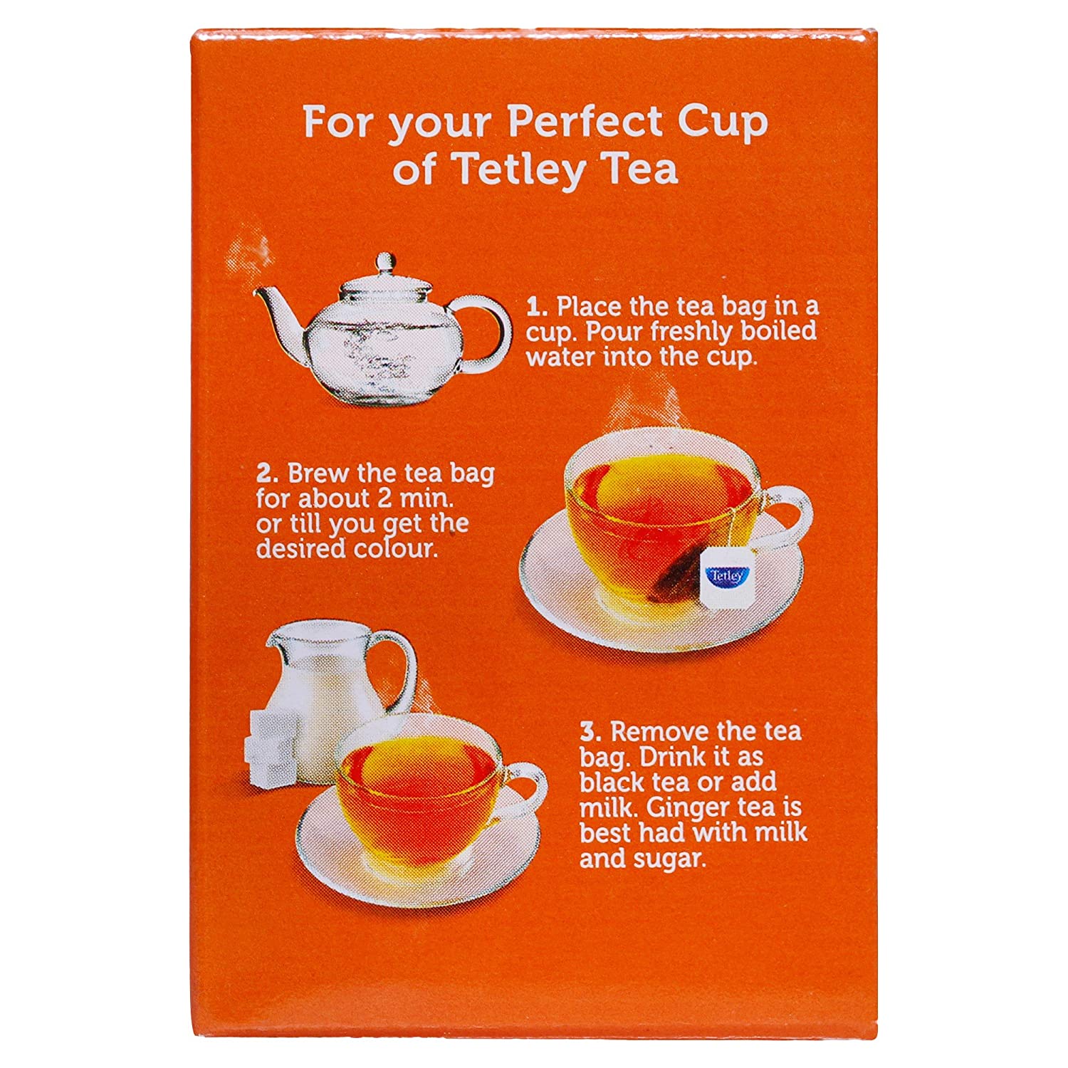 Tetley Flavour Tea Bags Ginger Zing 50s (100gm)