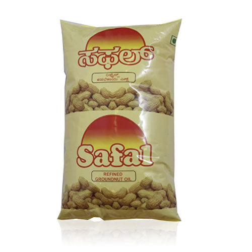 Safal Filtered Groundnut Oil, 1 L pouch