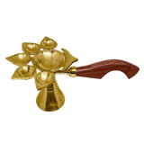 Panch Aarti Diya with Wooden Handle
