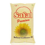 Safal Premium Refined Oil - Sunflower, 1L Pouch